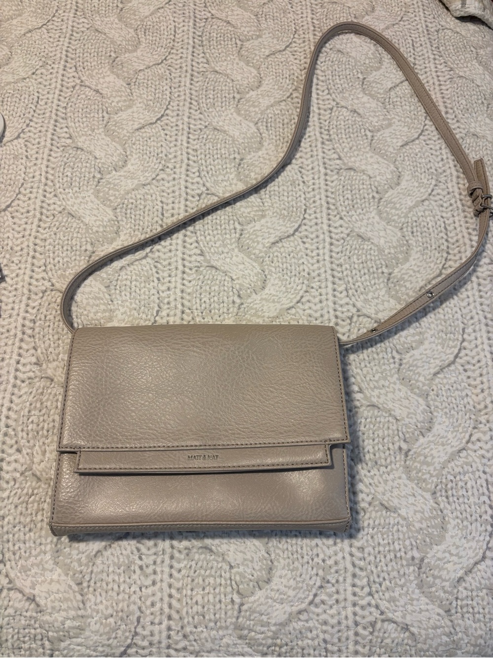 Matt & Nat Taupe Leather-Look Crossbody Bag